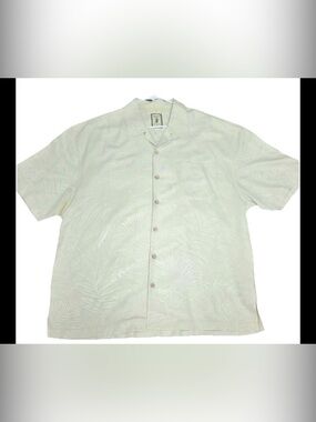 Jamaica Jaxx Men's Short-Sleeve Button-Down Shirt in Cream Jamaica